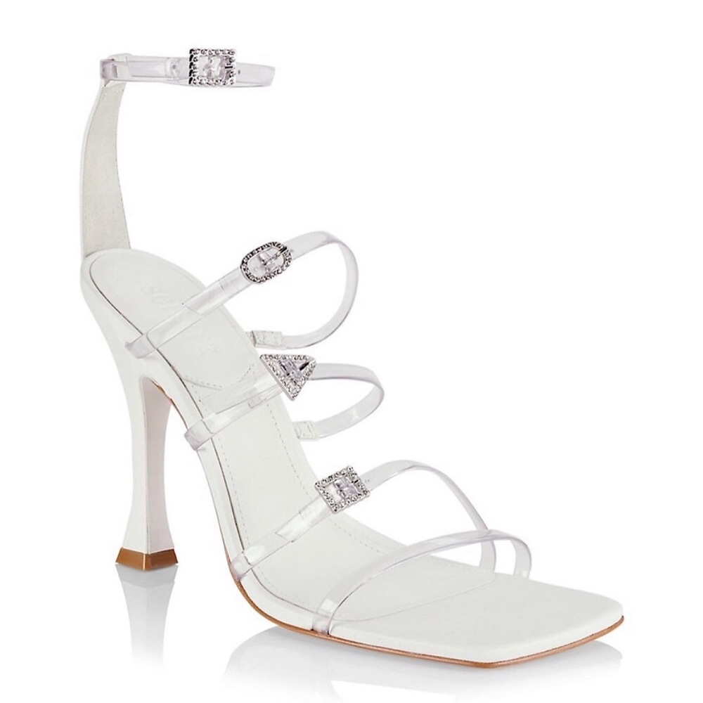 Schutz Noelle heels white transparent Size 7B
